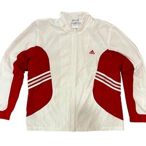 Adidas Retro Red & White Full Zip Clima365 Windbreaker Jacket
